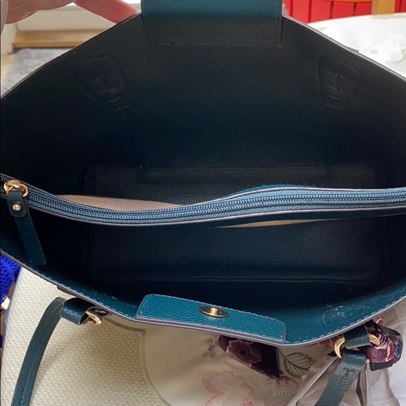 Nanette Lepore Myles Tote Bag with Scarf in Teal - Picture 7 of 7